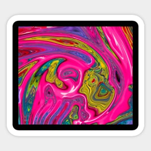 Colorful Marble Waves effect Sticker